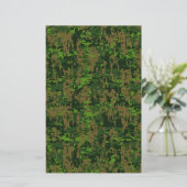 Woodland Style Green Digital Camouflage Briefpapier (Staand voorkant)