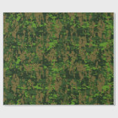 Woodland Style Green Digital Camouflage Cadeaupapier (Vlak)