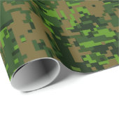Woodland Style Green Digital Camouflage Cadeaupapier (Rol Hoek)