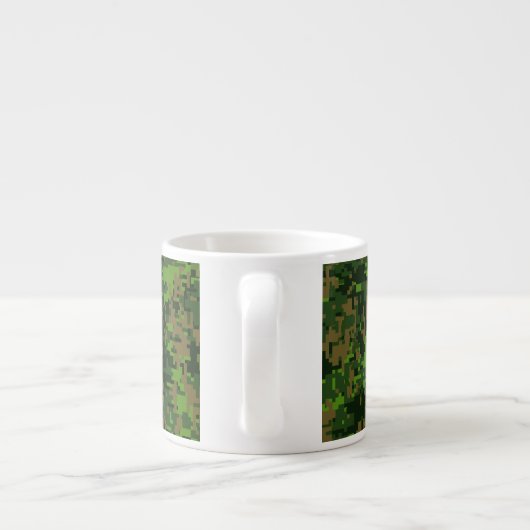 Woodland Style Green Digital Camouflage Espresso Kop (Achterkant)
