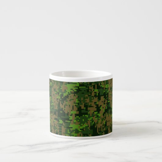 Woodland Style Green Digital Camouflage Espresso Kop (Voorkant)