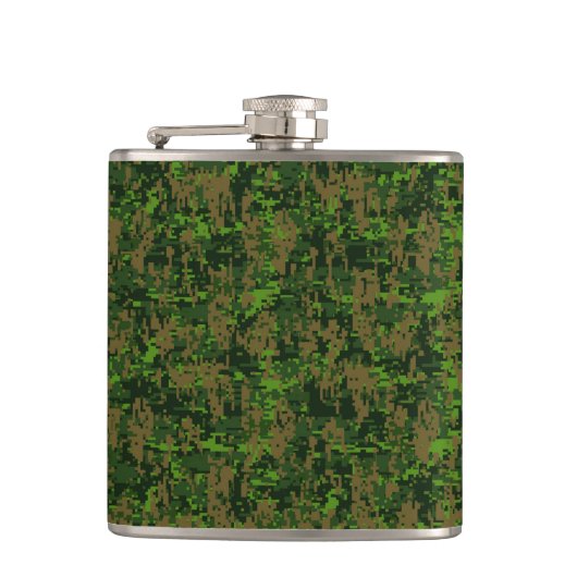 Woodland Style Green Digital Camouflage Heupfles (Voorkant)