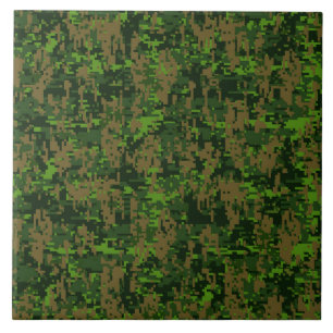 Woodland Style Green Digital Camouflage Tegeltje