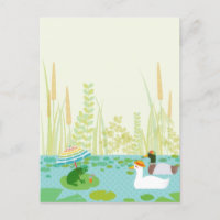 Woodland Summer Lake Animals Vacation Party