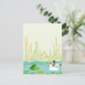 Woodland Summer Lake Animals Vacation Party Feestdagenkaart (Staand voorkant)