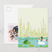 Woodland Summer Lake Animals Vacation Party Feestdagenkaart (Voorkant / Achterkant)