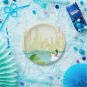 Woodland Summer Lake Animals Vacation Party Papieren Bordje (Feest)