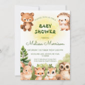 Woodland Sunshine Baby Jongensdouche Kaart (Voorkant)