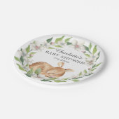 Woodland Sweet Deer Baby shower 7-inch Bord (Gekanteld)
