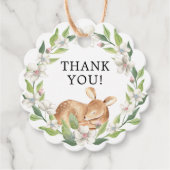 Woodland Sweet Deer Baby shower Favor Gift Label (Voorkant)