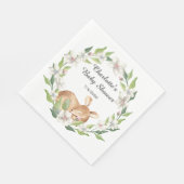 Woodland Sweet Deer Baby shower Papier servetten (Hoek)