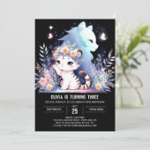 Woodland Sweet Tiger Verjaardag Kaart (Staand voorkant)