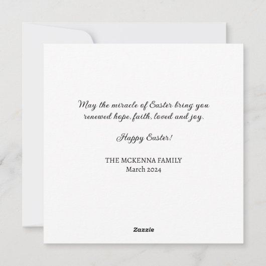 Woodland Symphony Floral Bunny Art Nouveau Feestdagenkaart (Achterkant)