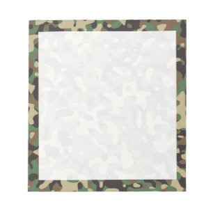 Woodland Tan Brown Green Gray Camouflage Notitieblok