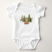Woodland Teddy Bear Baby Romper (Voorkant)