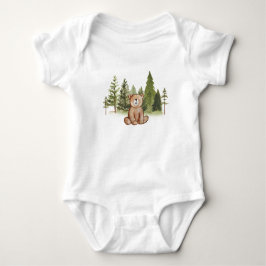 Woodland Teddy Bear Baby Romper