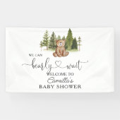 Woodland Teddy Bear Baby shower Welcome Spandoek (Horizontaal)