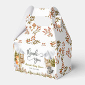 Woodland Thank You Forest Animals Baby Shower Bedankdoosjes (Achterkant)