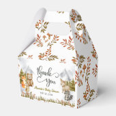 Woodland Thank You Forest Animals Baby Shower Bedankdoosjes (Voorkant Zijde)