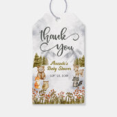 Woodland Thank You Forest Animals Baby Shower Cadeaulabel (Voorkant)