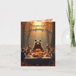 Woodland Thanksgiving Party Vrienden en familie