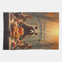 Woodland Thanksgiving Party Vrienden en familie