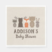 Woodland thema Baby shower servetten (Voorkant)