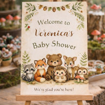 Woodland Theme Adorable Forest Animals Baby Shower