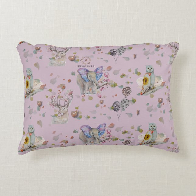 Woodland Theme Baby Accent Kussen (Voorkant)