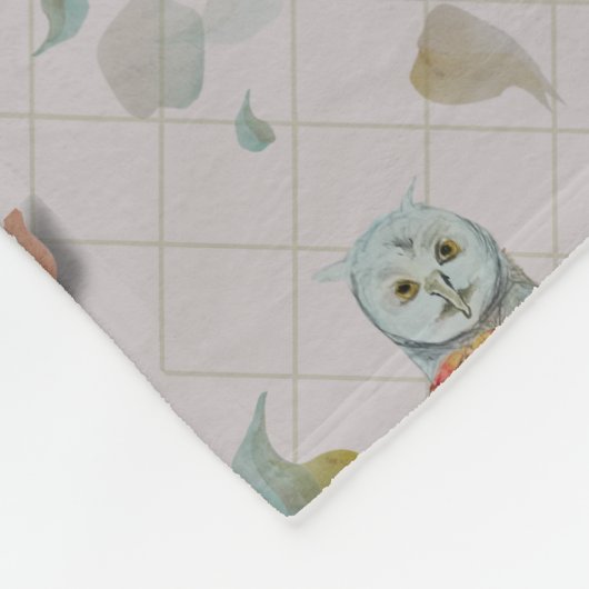 Woodland Theme Baby Fleece Deken (Hoek)