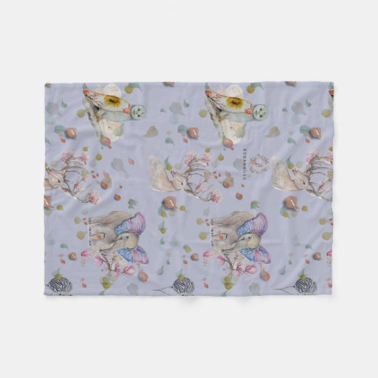 Woodland Theme Baby Fleece Deken (Voorkant (Horizontaal))