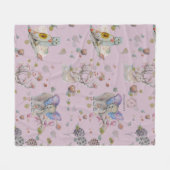 Woodland Theme Baby Fleece Deken (Voorkant (Horizontaal))