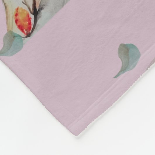 Woodland Theme Baby Fleece Deken (Hoek)