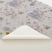 Woodland Theme Baby Sherpa Deken (3/4)