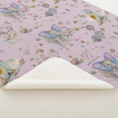 Woodland Theme Baby Sherpa Deken (3/4)