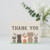 Woodland Theme Baby shower Dank u Briefkaarten (Staand voorkant)