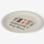 Woodland Theme Baby shower Papier Borden Papieren Bordje (Gekanteld)