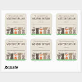 Woodland Theme Bookplate Stickers voor Baby shower (Vel)
