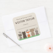 Woodland Theme Bookplate Stickers voor Baby shower (Envelop)