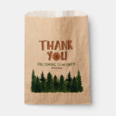 Woodland Theme Dank u Verjaardag Bedankzakje (Voorkant)