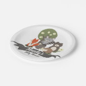 Woodland Theme Forest Animals Papieren Bordje (Gekanteld)