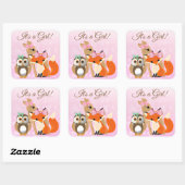 Woodland Theme Meisje's Baby Douche Stickers (Vel)