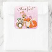 Woodland Theme Meisje's Baby Douche Stickers (Tas)