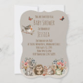 ~*Woodland Theme Neutral Baby Shower Kaart (Voorkant)