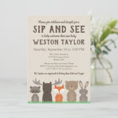 Woodland Theme SIP en Bekijk uitnodigingen (Staand voorkant)