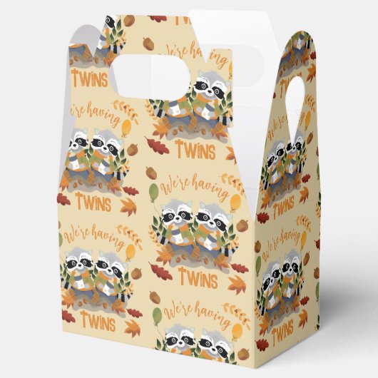 Woodland Theme Twins Baby shower Favor Boxes Bedankdoosjes (Geopend)
