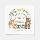 Woodland Themed Paper Party Napkins Servet (Voorkant)