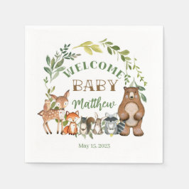 Woodland Themed Paper Party Napkins Servet