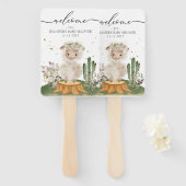 Woodland Themed Sheep Welcome to Baby Shower Handwaaier (Voorkant en achterkant)