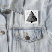 Woodland Tin Whistle Pin Badge Vierkante Button 5,1 Cm (In situ)